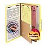 Smead Pressboard Classification File Folder w/Wallet Divider and SafeSHIELD Fasteners, 2" Exp., Legal, Yellow, 10/Box (19084)~#|#~m004894767_sc7