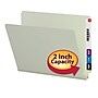 Smead End Tab Pressboard File Folder, Straight-Cut Tab, 2" Expansion, Letter Size, Gray/Green, 25/Box  (26210)~#|#~m004894930_sc7