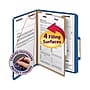 Smead Classification Folders with SafeSHIELD Fasteners, 2" Expansion, Letter Size, 1 Divider, Dark Blue, 10/Box (13732)~#|#~m004895531_sc7