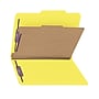 Smead Pressboard Classification Folders with SafeSHIELD Fasteners, 2" Expansion, Letter Size, 1 Divider, Yellow, 10/Box (13734)~#|#~m004895546_sc7
