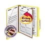 Smead Pressboard Classification Folders with SafeSHIELD Fasteners, 2" Expansion, Letter Size, 1 Divider, Yellow, 10/Box (13734)~#|#~m004895549_sc7