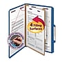 Smead Pressboard Classification Folders with SafeSHIELD Fasteners, Legal Size, 1 Divider, Dark Blue, 10/Box (18732)~#|#~m004895603_sc7