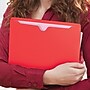 Smead File Jacket, Reinforced Straight-Cut Tab, Flat-No Expansion, Letter Size, Red, 100/Box (75509)~#|#~m004895684_sc7