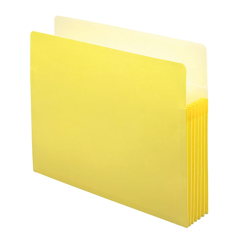 Smead File Pocket,  5.25" Expansion,  Letter Size,  Yellow (73243) image 1