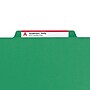 Smead Pressboard File Folders, 1/3-Cut Tab, 1" Expansion, Letter Size, Green, 25/Box (21546)~#|#~m004895890_sc7