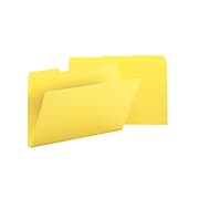 Smead Pressboard File Folder, 1/3-Cut Tab, 1" Expansion, Legal Size, Yellow, 25/Box (22562)