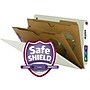 Smead SafeSHIELD® End Tab Classification Folder, 2-Dividers, 2" Expansion, Legal Size, Gray/Green, 10/Box (29710)~#|#~m004895925_sc7