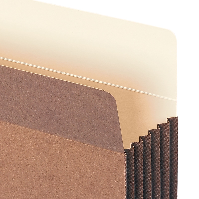 Smead TUFF Redrope File Pockets, 5-1/4" Expansion, Letter Size, Brown, 10/Box (73390) image 1