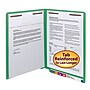 Smead End Tab Classification Folders, Shelf-Master Reinforced Straight-Cut Tab, Letter Size, Green, 50/Box (25140)~#|#~m004897266_sc7