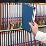 Smead End Tab Pressboard Classification Folders with SafeSHIELD Fasteners, Legal Size, Dark Blue, 10/Box (29784)~#|#~m004897381_sc7