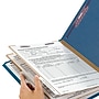 Smead End Tab Pressboard Classification Folders with SafeSHIELD Fasteners, Legal Size, Dark Blue, 10/Box (29784)~#|#~m004897382_sc7
