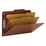 Smead Pressboard Classification Folders, 2" Expansion, Legal Size, 2 Dividers, Red, 10/Box (19075)~#|#~m004897476_sc7