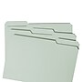 Smead Pressboard Classification Folders with SafeSHIELD Fasteners, 1/3-Cut Tab, Legal Size, Gray/Green, 25/Box (19944)~#|#~m004897503_sc7