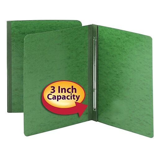 Smead Hinge Pressboard Binder, Green, 11" x 8 1/2" Staples