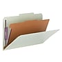 Smead Pressboard Classification Folders with SafeSHIELD Fasteners, Legal Size, 1 Divider, Gray/Green, 10/Box (18776)~#|#~m004897755_sc7