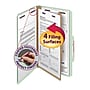 Smead Pressboard Classification Folders with SafeSHIELD Fasteners, Legal Size, 1 Divider, Gray/Green, 10/Box (18776)~#|#~m004897757_sc7