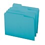 Smead File Folder, 1/3-Cut Tab, Letter Size, Teal, 100/Box (13143)~#|#~m004898203_sc7