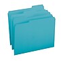 Smead File Folder, 1/3-Cut Tab, Letter Size, Teal, 100/Box (13143)~#|#~m004898205_sc7