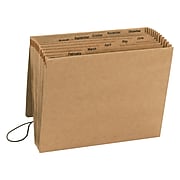 Smead Expanding File, Monthly (Jan.-Dec.), 12 Pockets, Flap and Cord Closure, Letter Size, Kraft (70168)