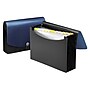 Smead Heavy Duty Expanding File with Flap & Elastic Cord Closure, Letter Size, 12 Pockets, Blue/Black (70863)~#|#~m004898344_sc7