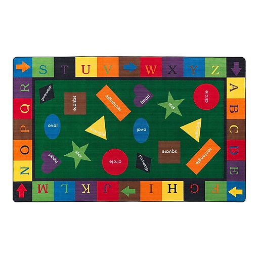 Flagship Carpets Nylon, Simple Shapes, 7'6"x12' MultiColored Rug