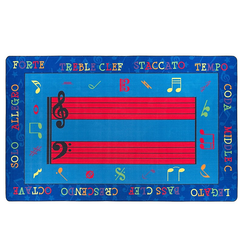 Flagship Carpets Nylon, Fun With Music, 7'6"x12' Multi-Colored Rug (FE121-44A) image 1