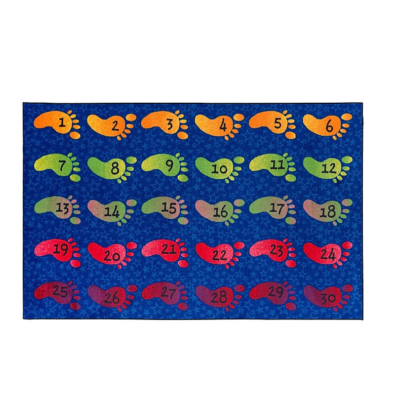 Flagship Carpets Nylon, Counting Feet, 5'x8' Multi-Colored Rug (CE193-28W) image 1