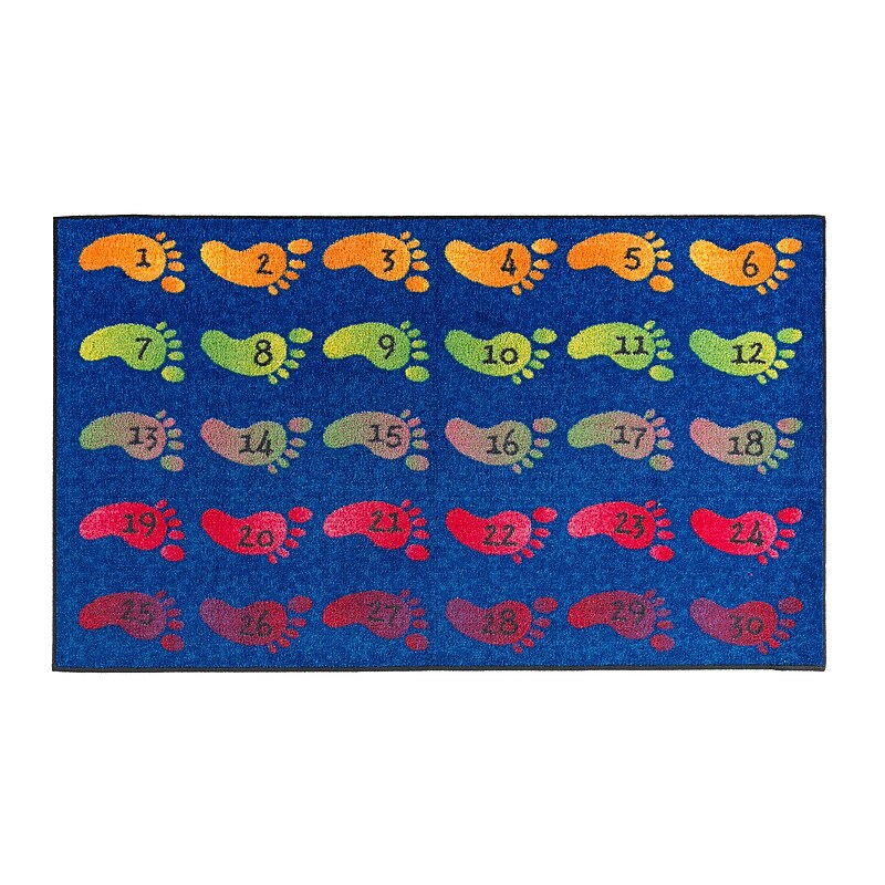 Flagship Carpets Nylon, Counting Feet, 3'x5' Multi-Colored Rug (CE193-16W) image 1