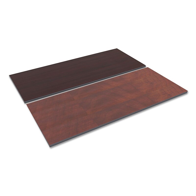 Alera® Reversible Laminate Table Top, Rectangular, 72w x 30d, Medium Cherry/Mahogany image 1