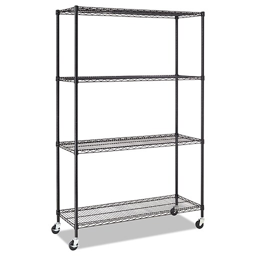 Shop Staples for Alera® Complete Wire Shelving Unit w/Caster, Four