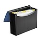 Smead Heavy Duty Expanding File with Flap & Elastic Cord Closure, Letter Size, 12 Pockets, Blue/Black (70863)~#|#~m004911260_sc7