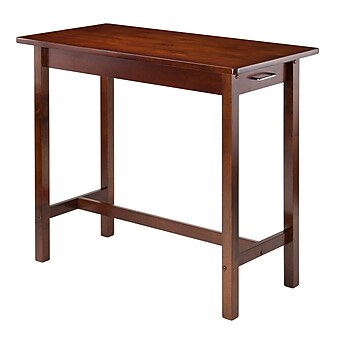 Winsome Wood Kitchen Island Table With 2-Drawers, Antique Walnut