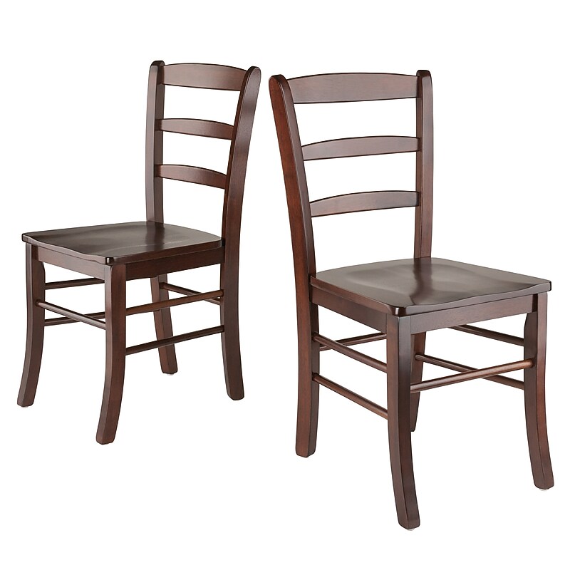Winsome Wood Ladder Back Chair, Antique Walnut, 2/Set (94232) image 1