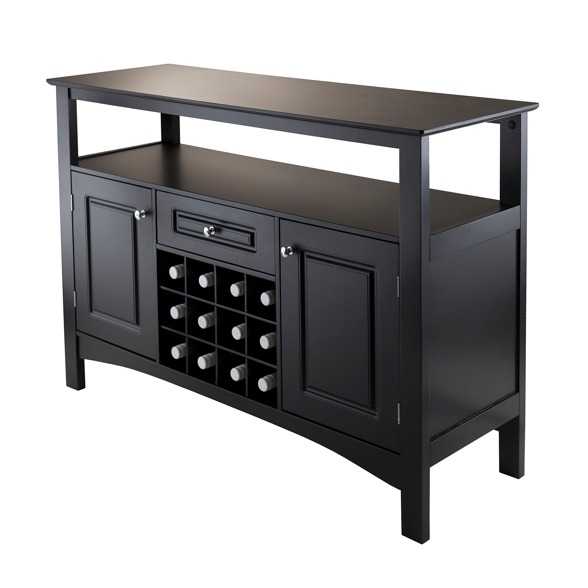 Winsome Jasper 32.13″H Wood Storage Buffet, Black (20745) Sansujyuku sansujyuku.com