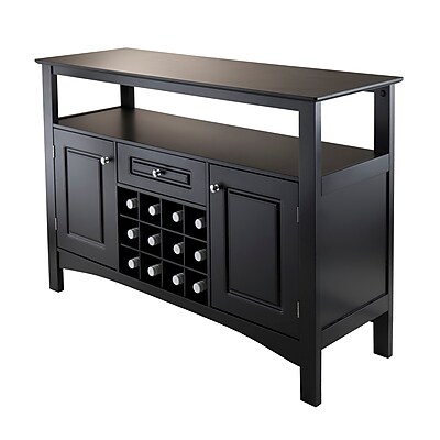 Winsome Jasper 32.13″H Wood Storage Buffet, Black (20745) Sansujyuku sansujyuku.com