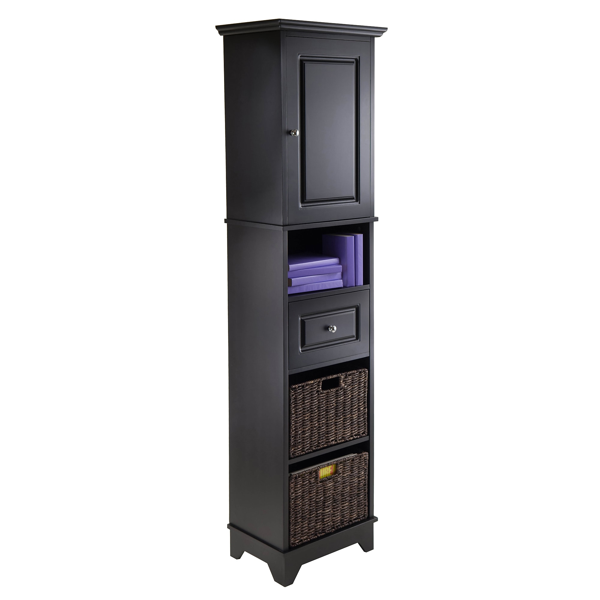 Winsome Wyatt 70″ Storage Cabinet with 3-Shelves, Black (20618) Sansujyuku sansujyuku.com