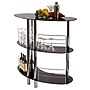 Winsome Martini 41.85" x 47.05" x 22.64" Glass Entertainment Bar, Black (93347)~#|#~m004919641_sc7