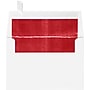 LUX A4 Foil Lined Invitation Envelopes (4 1/4 x 6 1/4) 50/Box, White w/Red LUX Lining (FLWH4872-01-50)~#|#~m004940486_sc7