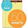 TOPS The Legal Pad Notepad, 8.5" x 11.75", Wide Ruled, Canary, 50 Sheets/Pad, 12 Pads/Pack (TOP 7531)~#|#~m004940658_sc7