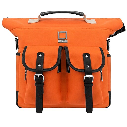 Lencca Phlox Canvas Backpack, Medium, Orange (LENLEA053) | Staples