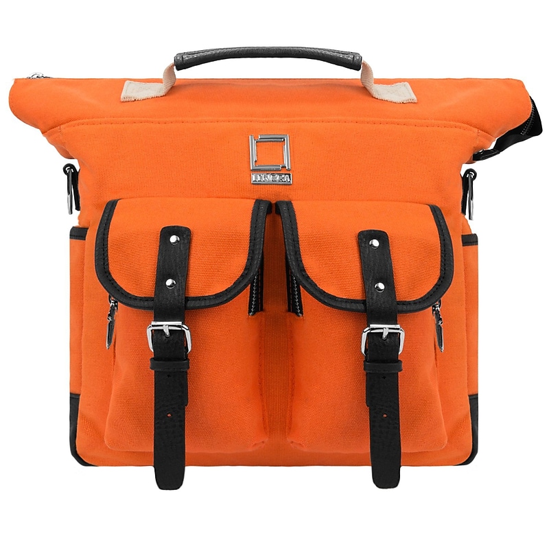 Lencca Phlox Canvas Backpack, Medium, Orange (LENLEA053) image 1