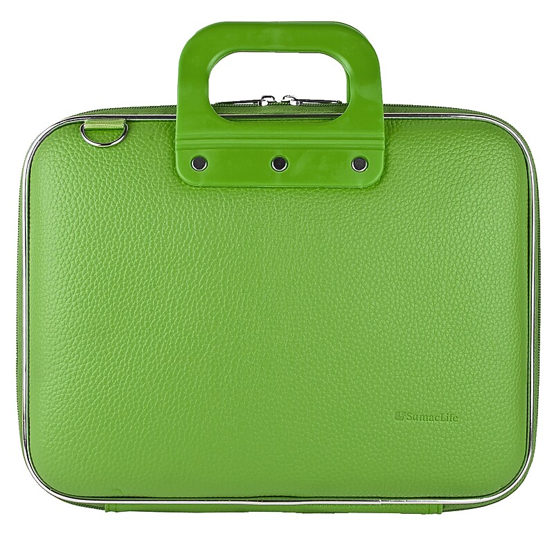 SumacLife Cady 10" Faux Leather Laptop Bag, Green (NBKLEA521) image 1