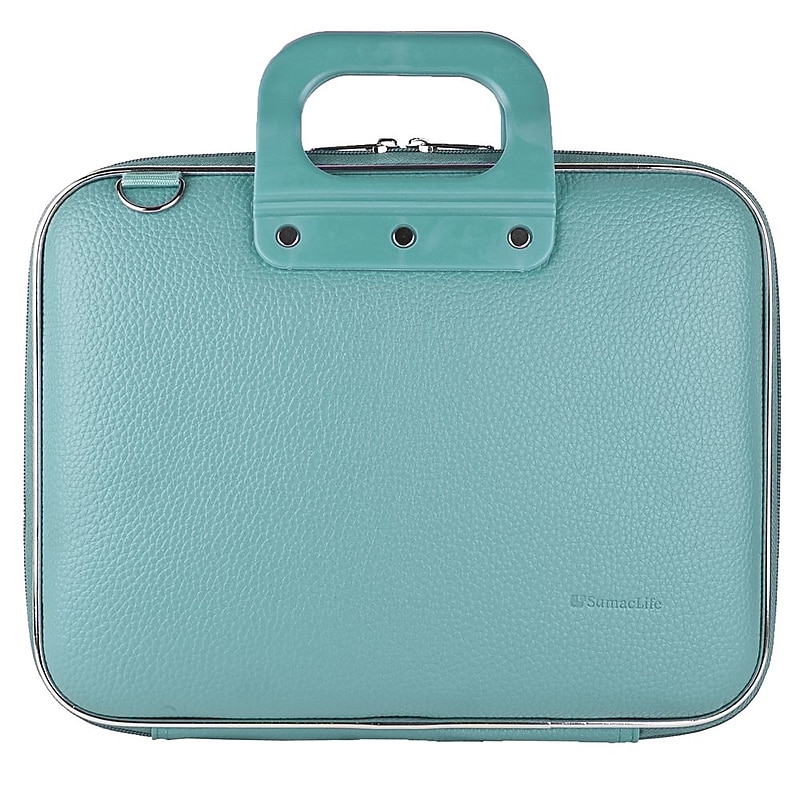 SumacLife Cady 12" Faux Leather Laptop Bag, Blue (NBKLEA543) image 1