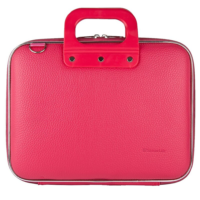 SumacLife Cady 12" Faux Leather Laptop Bag, Pink (NBKLEA544) image 1