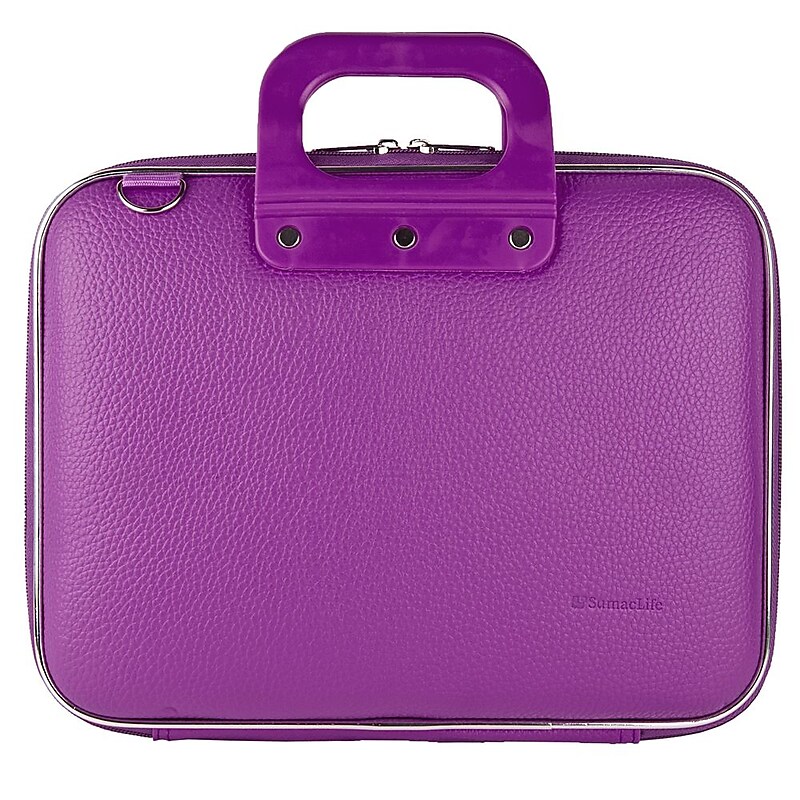 SumacLife Cady 10" Faux Leather Laptop Bag, Purple (NBKLEA525) image 1