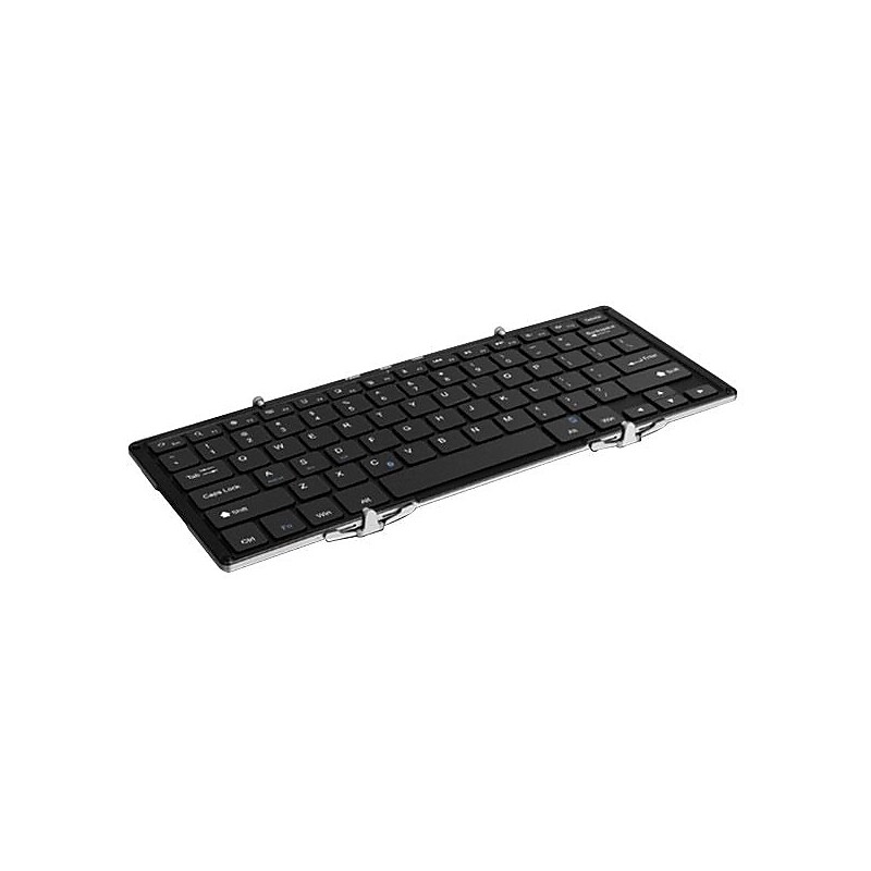 Aluratek Portable Ultra Slim Tri-Fold Bluetooth Keyboard Wireless, Black (ABLKO4F) image 1