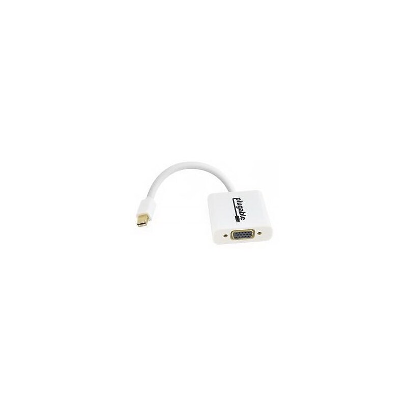Plugable Mini Display Port to VGA Male/Female Video Adapter Cable, White (MDPM-VGAF) image 1