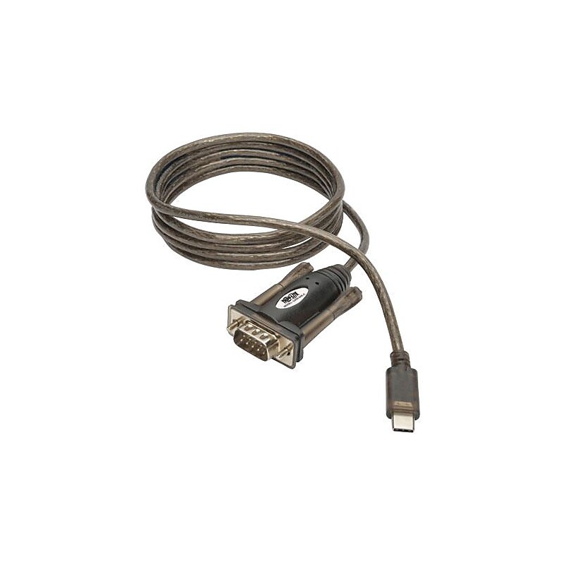Tripp Lite U209-005-C 1.52 m USB Type C to DB9 RS-232 Male/Male Serial Adapter Cable, Black image 1