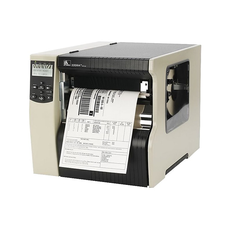Zebra® 220Xi4 Monochrome Direct Thermal/Thermal Transfer Label Printer, 203 dpi (220-801-00100) image 1