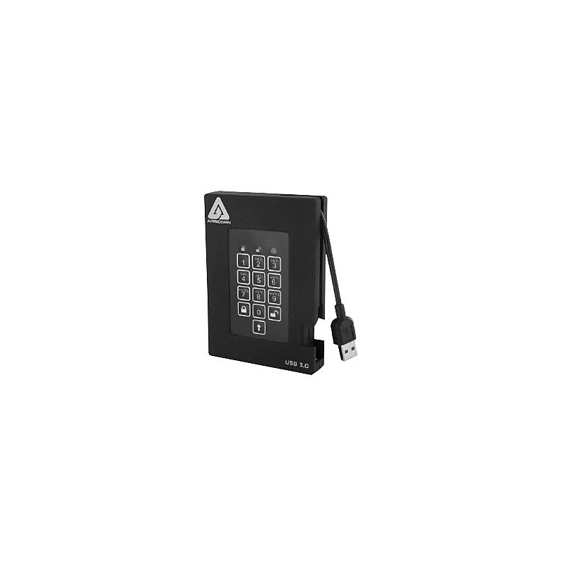 Apricorn Aegis Padlock Fortress A25-3PL256-S4000F 4TB Portable USB 3.0 External Solid State Drive (A25-3PL256-S4000F) image 1